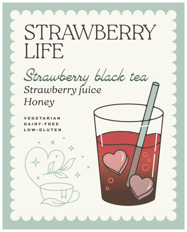 BL Tea 2025 Drink Menu - Strawberry Life