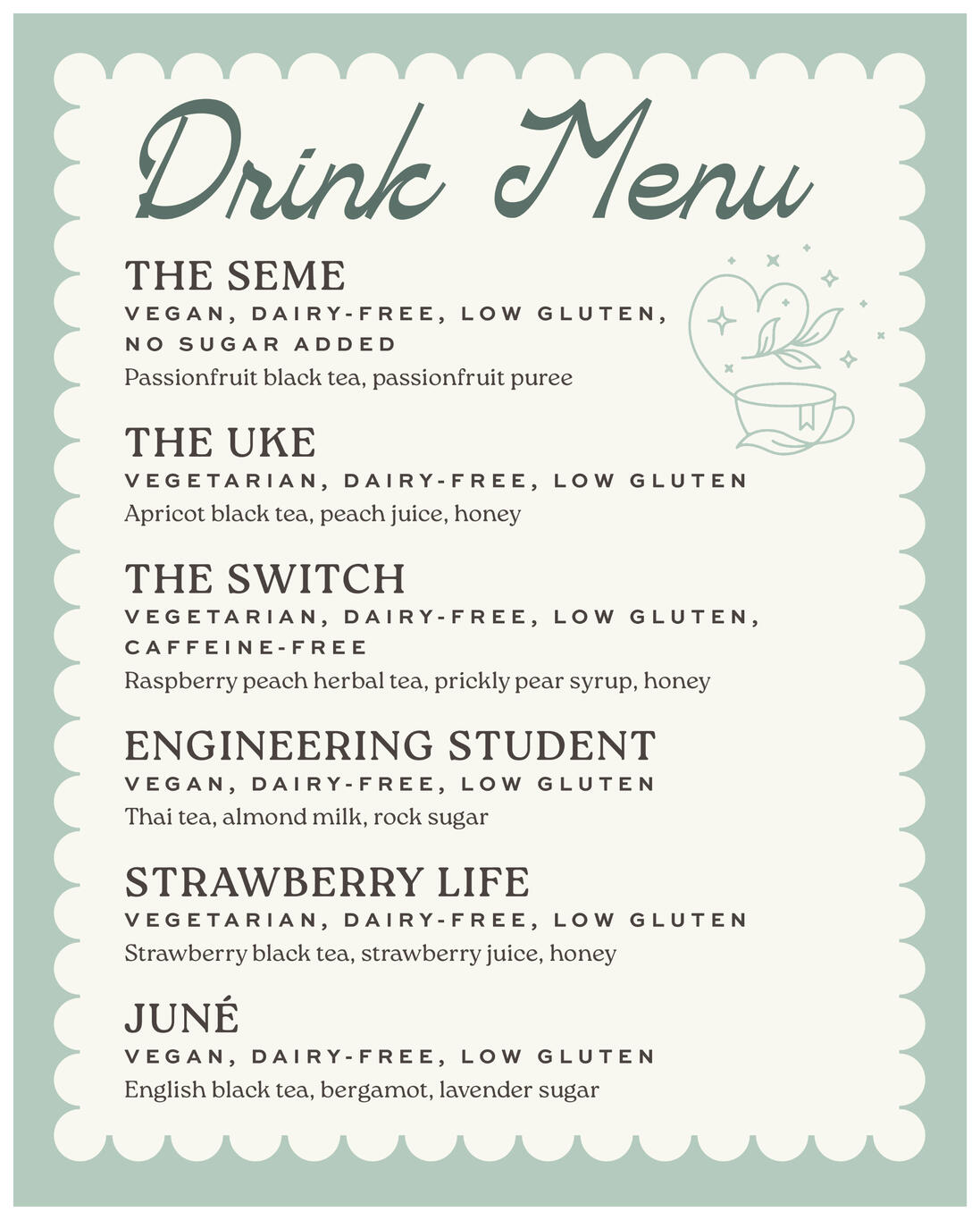 BL Tea 2025 - Drink Menu